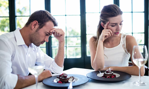 Couple disappointed with the food_