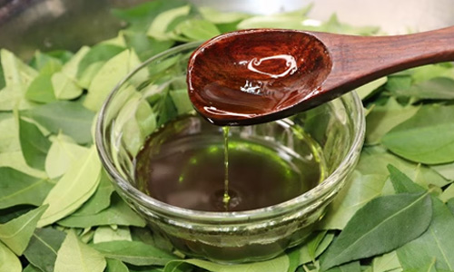 Coconut Oil and Curry Leaves