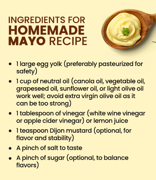 Ingredients for Homemade Mayo Recipe