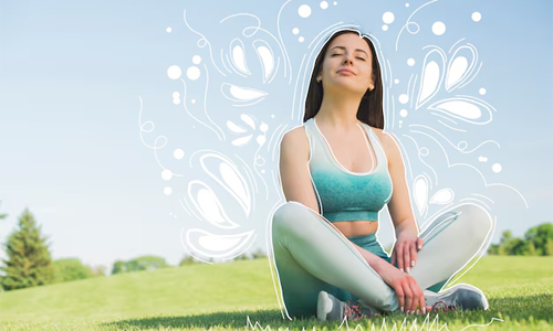 Picture of a women sitting on the grass