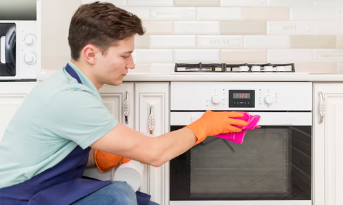 oven door after using Shaving cream